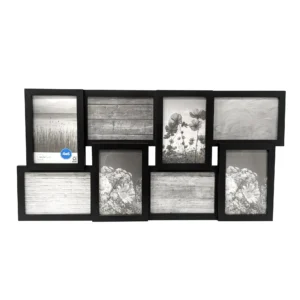 Mainstays 4x6 8-Opening Linear Gallery Collage Picture Frame, Black